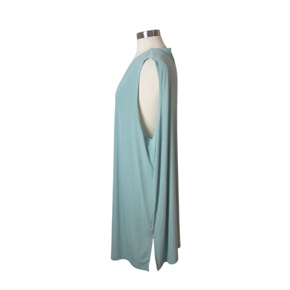 Carolyn Strauss Womens Cardigan 3x Mint Sleeveless Long Duster Plus Size - Picture 3 of 7